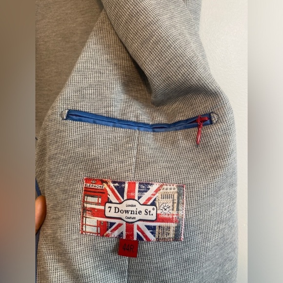 7 DOWNIE ST Voyager Grey Knit Sport Coat in Grey Size 44R NWOT - Picture 8 of 12